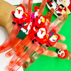 Fiasrel 10pcs LED Fashing Christmas Plastic Party Slap Bracelet Christmas Party Gift Slap Wristband for Game Rewards Christmas Decoration Gift Christmas Snowman Santa Claus Elements