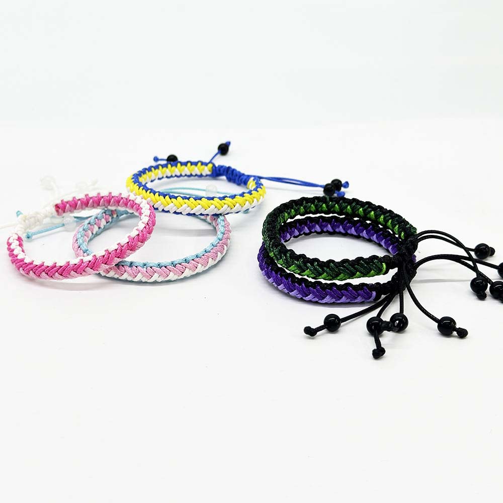 Fiasrel Hand Woven Braided Adjustable Intertwined Bracelets