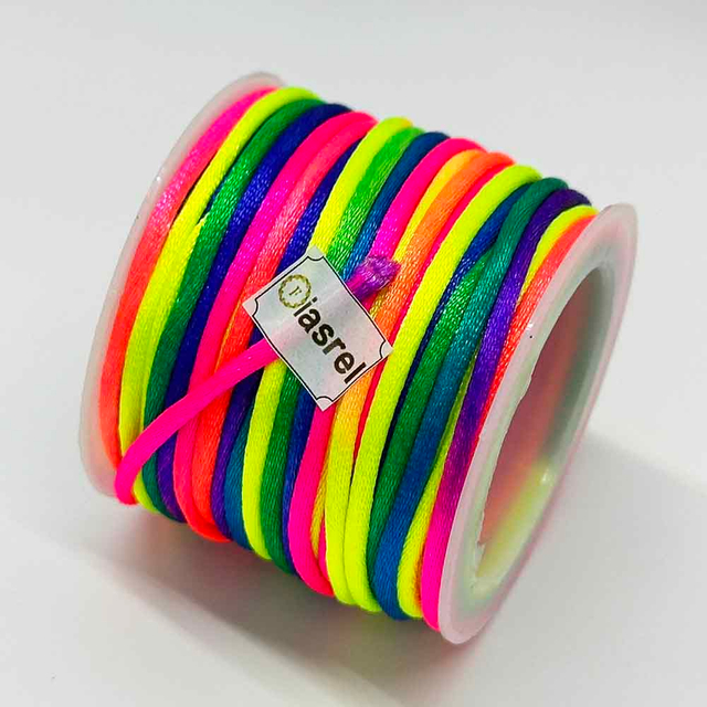 Fiasrel 10 Meters/Roll 2.5MM Nylon Chinese Knotting Silky Macrame Braided Satin Cord for DIY Handmade Bracelet Necklace Handwoven Jewelry Making Craft Supplies