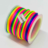 Fiasrel 1pcs 2mm Nylon Line Cord Colorful Macrame Bracelet Braided Rope Chinese Knotting Silk Macrame Cord for Jewelry Making DIY Supplies 