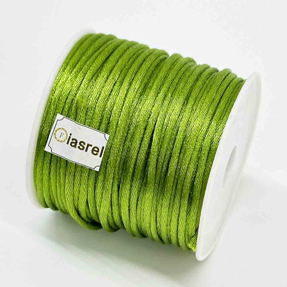 Fiasrel 1Set 45rolls Macrame Rattail Chinese Knot Making Cords Nylon Braided String Threads Satin Cord for DIY Jewelry Crafts