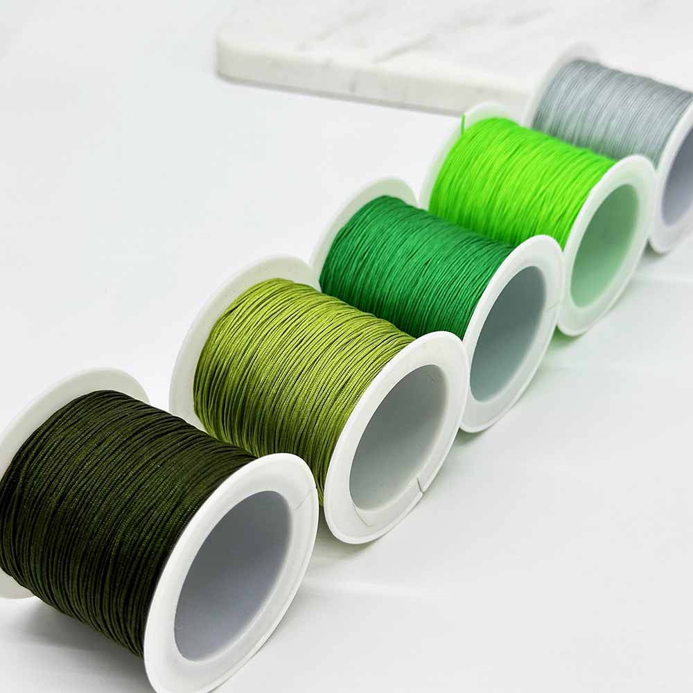 Fiasrel 5pcs 0.6mm DIY Hand-made Jade Rope Braided Jade Thread for DIY Necklace Bracelet Jewelry Making Accessory Making Supplies