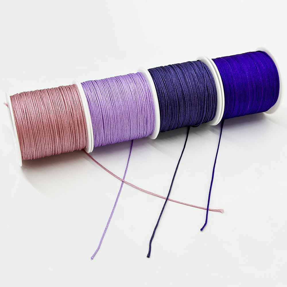Fiasrel 4pcs 0.8mm Nylon Trim Cord Chinese Knot Jewelry Making String