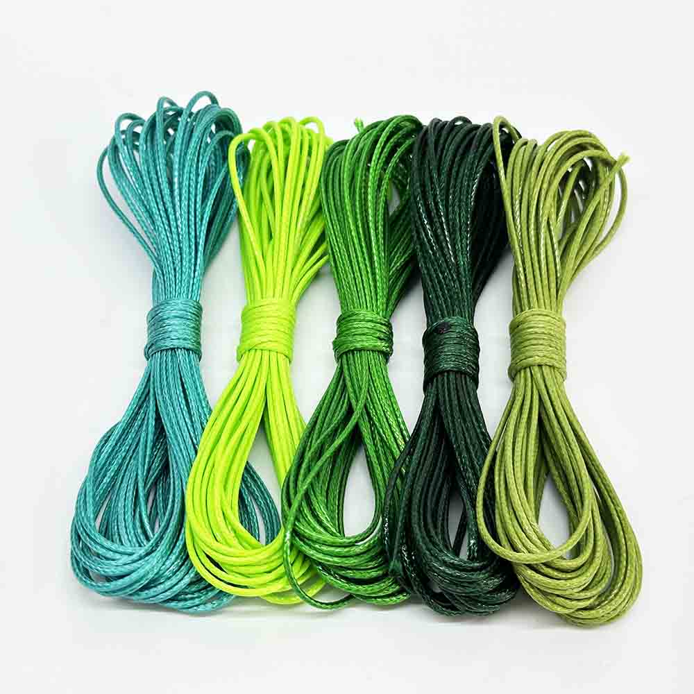Fiasrel 0.5-1.5mm Waxed Cord Rope PU Leather Thread String for DIY Beading Braiding Bracelet Necklace Jewelry Making
