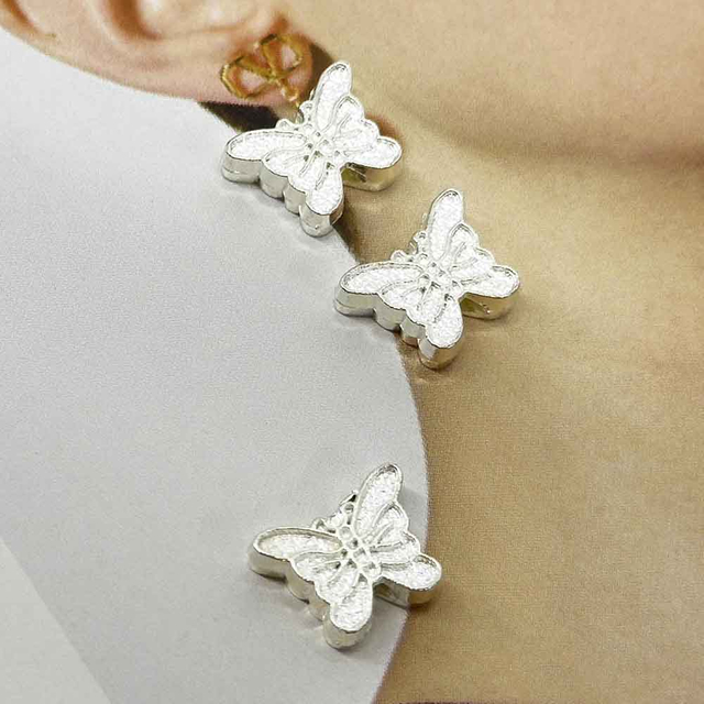 Fiasrel 20pcs/50pcs Butterfly Spacer Beads for DIY Jewelry Making Bracelet Necklace Supplies