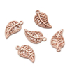 Fiasrel 20/50pcs Mix Color Antique Hollow Filigree Leaf Charms for DIY Jewelry Bracelets Necklaces Earrings Keychains
