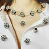 Fiasrel 20/50pcs Animal Dog Paw Charms Cat Paw Print Beads with Large Holes for DIY Jewelry Crafts Bracelets Necklaces Accessories Supplies
