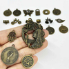 Fiasrel Vintage Color Mixed 20pcs Multi Styles Alloy Antique Charms Pendants Beads for Bracelet Necklace Earrings Jewelry Making Accessories Jewelry Supplies