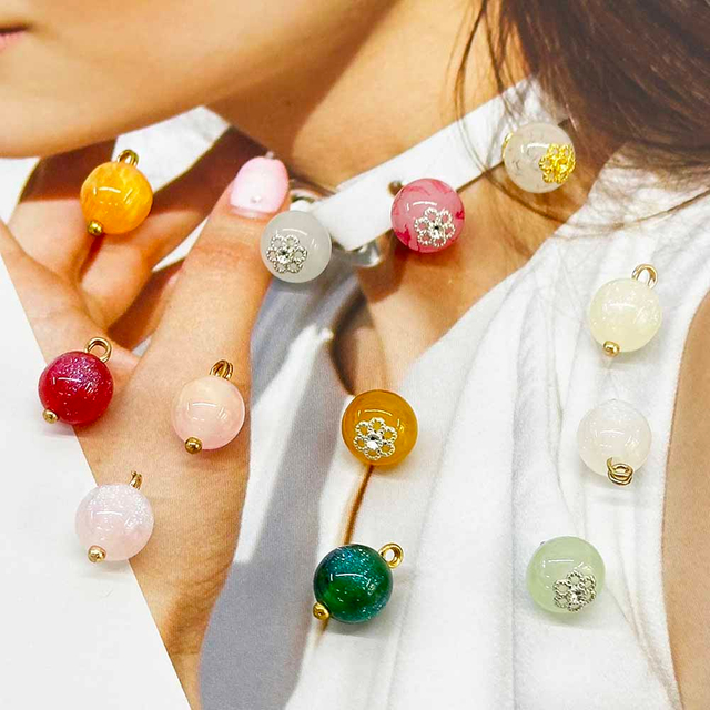 Fiasrel 10pcs 8mm Mixed Color Glass Beads for DIY Bracelets Necklaces Jewelry Making Supplies