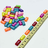 Fiasrel 50/100/500pcs Mixed Color Rectangle Word Phrase Acrylic Beads for DIY Jewelry Making Bracelets Necklaces Craft Supplies