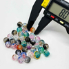 Fiasrel 50/300pcs 8mm Gradient Crackle Beads Ice Glass Beads for DIY Jewelry Making Bracelets Earrings Necklaces Craft Decorations