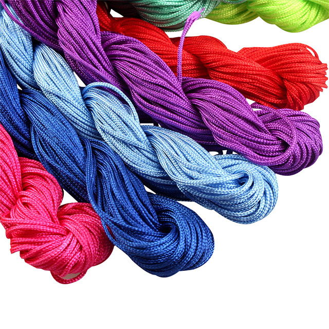 Fiasrel 26colors 1mm Chinese Macrame Knotting Cord for Making jewelry bracelets