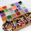 24-Grid Halloween Polymer Clay Resin Beaded Jewelry Kit: Halloween DIY Jewelry Making Kit Supplies with Spacer Beads Charms Accessories