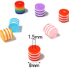 Fiasrel 50/100pcs 8mm Cylinder Acrylic Striped Beads for Jewelry Making DIY Charm Bracelet Necklace