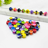 Fiasrel 50pcs 6/8/10mm Rainbow Round Shape Spacer Beads Mix Stripe Resin Beads for Or DIY Jewelry Making Crafts Supplies