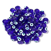 Fiasrel 9mm Lucky Blue Eye Glass Square Beads Spacer Beads for Necklace Bracelet 