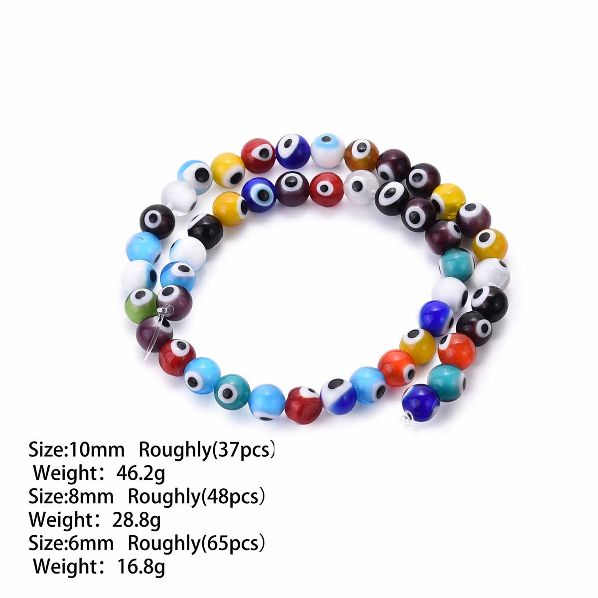 Fiasrel 1bundle New Jewelry 2025 Round Beads Evil Eye Type