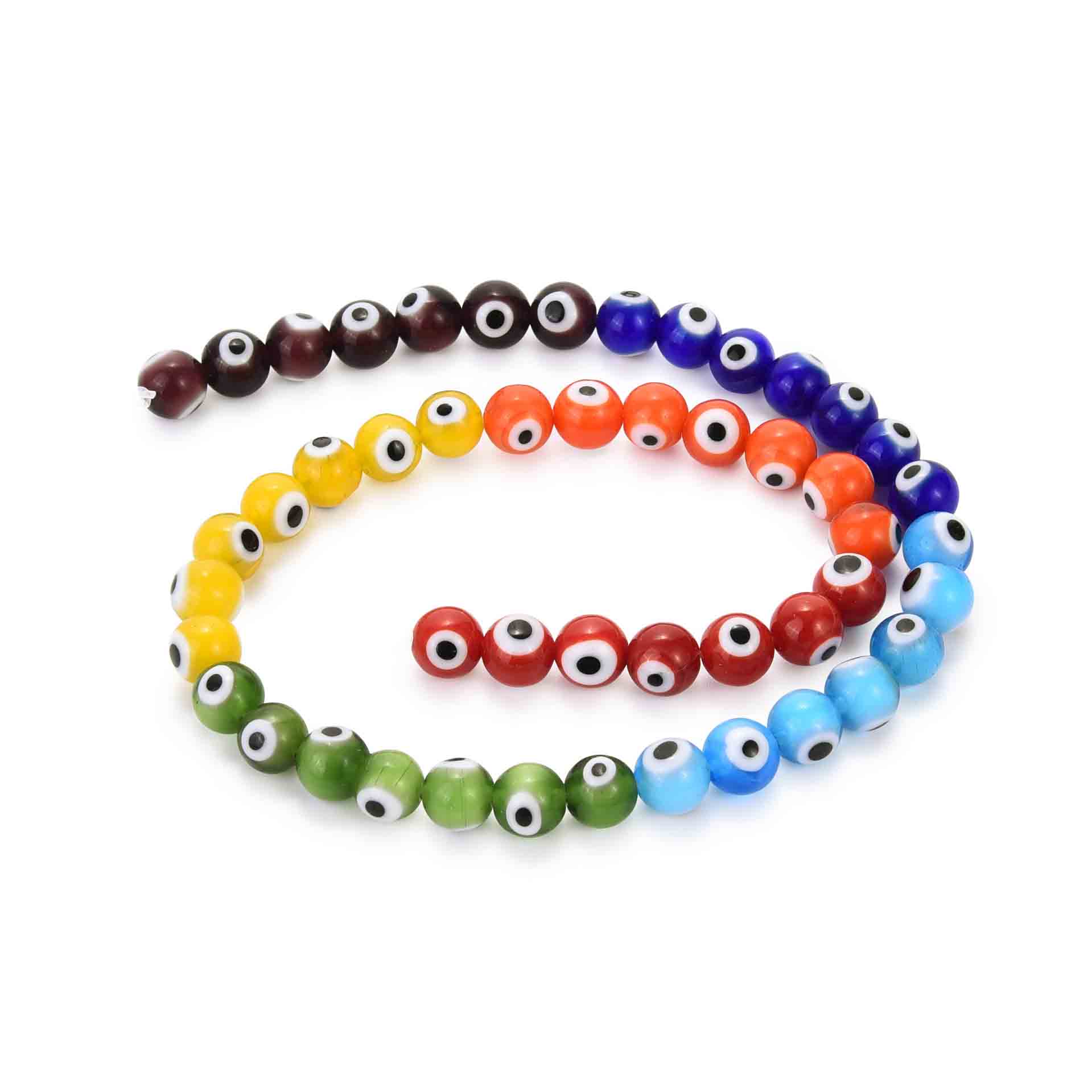 Fiasrel 1bundle New Jewelry 2025 Round Beads Evil Eye Type