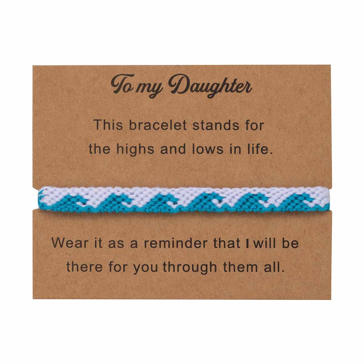 Fiasrel Bracelet With Card String Love Heart Friendship Bracelets Gifts