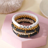 Fiasrel Mother's Day Gift Bohemian Style MAMA Pendant Clay Folded Bracelet Set 