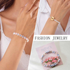 Fiasrel Pearl Bracelet With Letter MOM Pendant Mother's Day Gift Bracelet