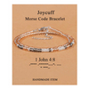 Fiasrel Inspirational Minimalist Picasso Stone Beaded Bracelet Adjustable Stainless Steel Bangles 