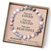 Fiasrel Moonstone Bracelet Mother's Day Gift Card Bracelets Natural Crystal Stone Bead Bracelet