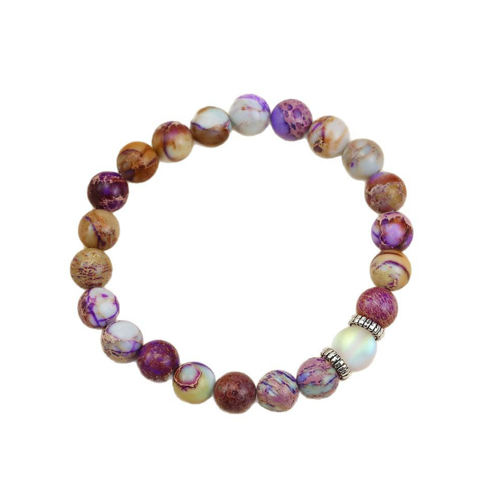 Fiasrel Black Rutilated Mother's Day Gift Card Bracelets Natural Crystal Stone Bead Bracelet