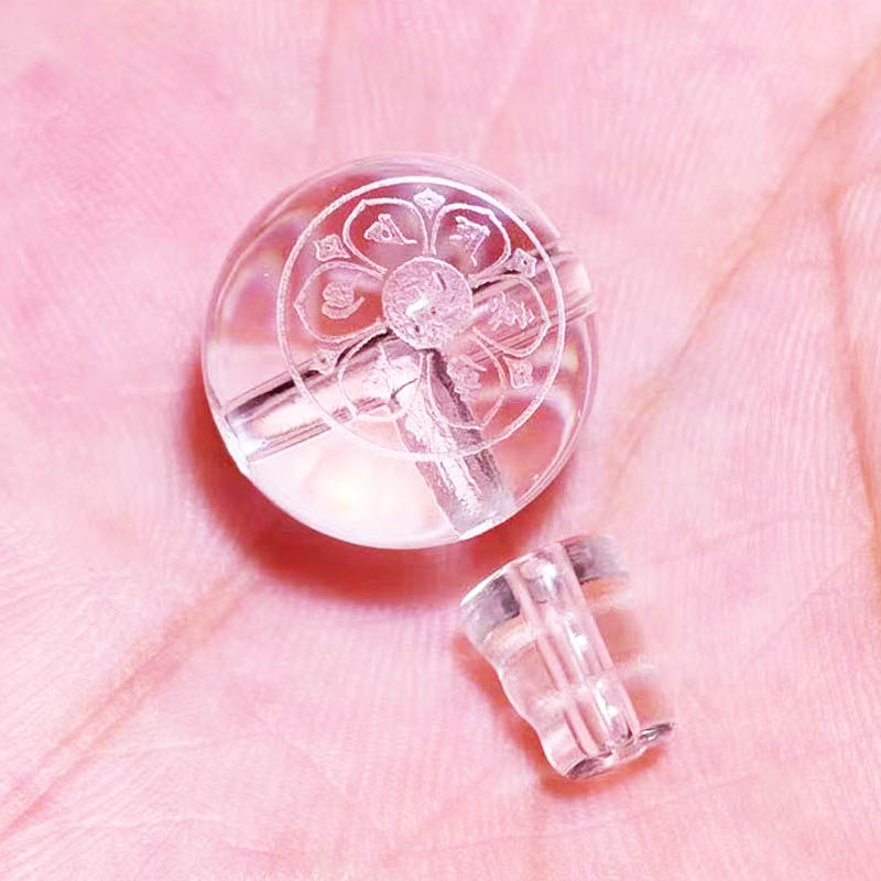 Fiasrel Buddhist bead connectors Mala making supplies Quartz guru beads Triple-pass spacers Dharma jewelry findings