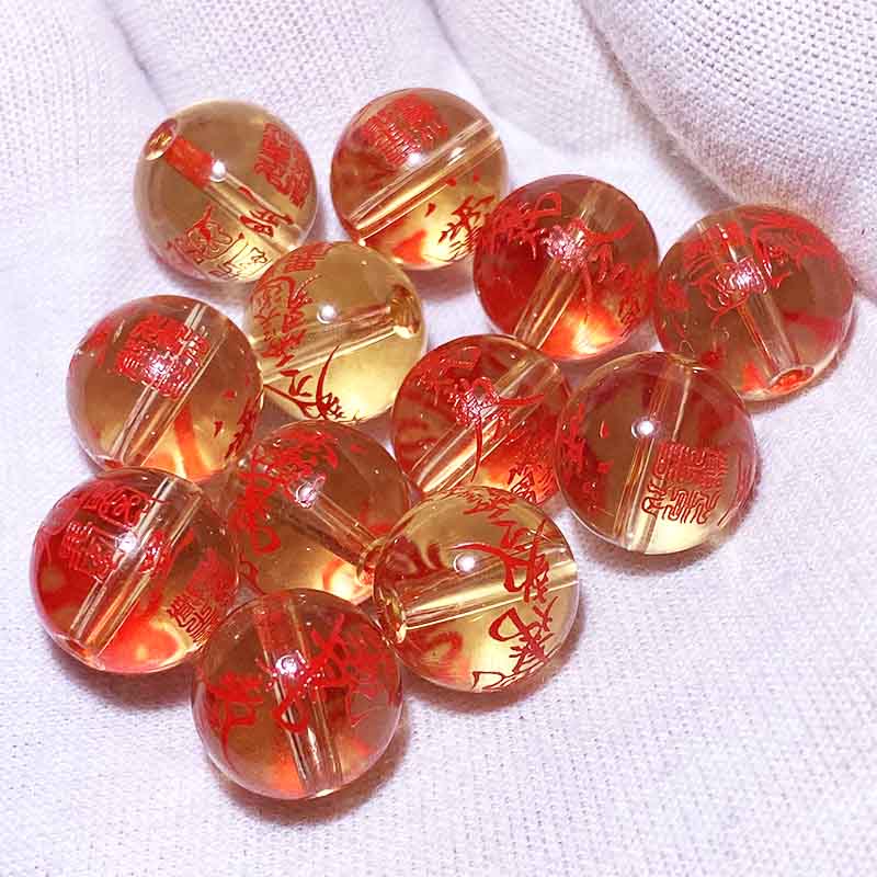 Fiasrel 2025 Year Bead – DIY Yellow Snake Year Loose Beads for Accessories Year of the Snake Craft Beads