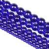 Fiasrel 1bundle Deep Blue Glass Beads 4-14mm Round Hole Beads for Bracelet & Necklace Making
