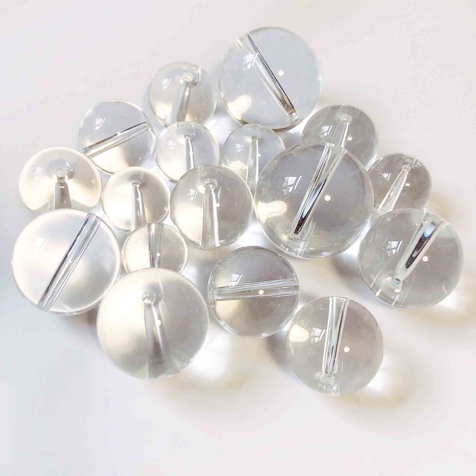 Fiasrel Clear Color Crystal Round Beads 14mm-30mm DIY Jewelry Making