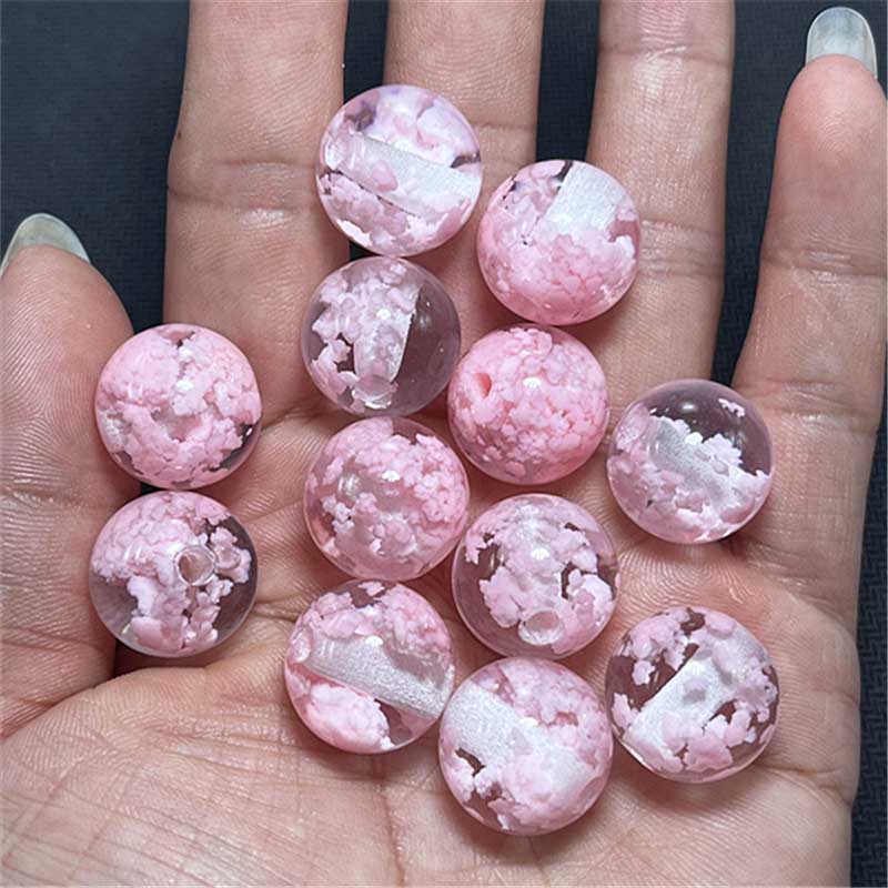 Fiasrel 16MM Translucent Luminous Clouds Beaded DIY Handmade Jewelry Mobile Phone Chain Accessories