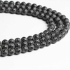 fiasrel 1bundie fiasrel 1bundie Frosted Black Agate Beads with Six-Syllable Great Bright Mantra DIY Handmade Beaded 