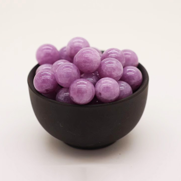 fiasrel 1bundle Natural Lilac Chalcedony Beads DIY Crystal Jewelry Making 