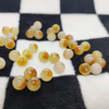 fiasrel 1bundle Natural Floating-Flower Jade Beads Polished Huanglong Jade Round Beads