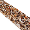 fiasrel 1bundle Natural Stone Striped Agate Loose Beads - 6/8mm Round Straight Hole Beading Strand for Necklace Making