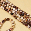 fiasrel 1bundle Australian Zebra Jasper Beads - Natural Striped Stone Loose Beads for Handmade Bracelets & Necklaces
