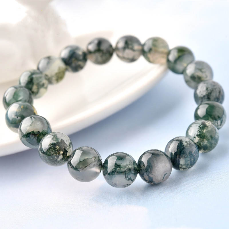 fiasrel Natural Dendritic Agate Beads Ice Chalcedony Crystal Bracelet Kit