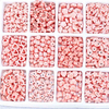fiasrel 1bundle Pink-toned Ceramic Bead Set for DIY Bracelets Cat Paw, Bone, Star & Heart Charms - Handmade Beading Supplies