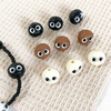 fiasrel 1bundle Coal Ball Sprite Whimsical & Cute Resin Loose Beads for DIY Handmade Bracelet/Necklace Crafting Funny Charms Jewelry Supplies