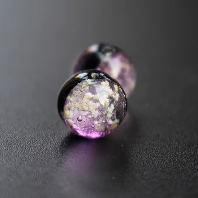 fiasrel 1bundle Galaxy Handmade Glass Beads – Glow in the Dark Round Beads for DIY Jewelry, Bracelet & Necklace Stringing Supplies