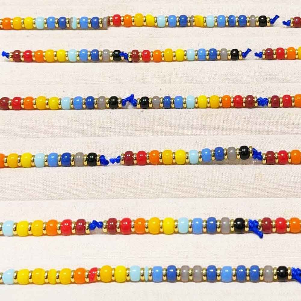fiasrel 1bundle Rainbow Sherpa Glass Beads & Buckthorn Spacers Multicolor Barrel Beads for Jewelry Making