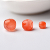fiasrel Natural Raw Ice-Flowing Southern Red Agate Old-Cut Beads – Barrel-Shaped Multi-Gem Beads for Bracelets