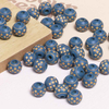 Fiasrel Hand-Carved Wooden Beads with Ethnic Patterns 