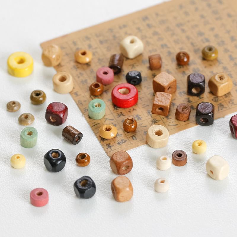 Fiasrel Versatile retro wooden bead diy accessories