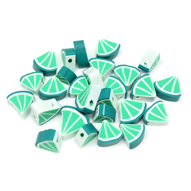 Fiasrel 1000pcs 10mm Fruit soft clay beads - lemon