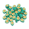Fiasrel 1000pcs 10mm Fruit soft clay beads - avocado