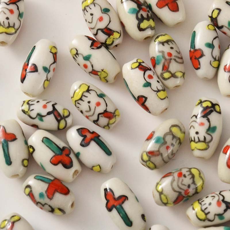 Fiasrel Cartoon diy ceramic beads