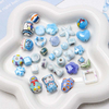 Fiasrel Fresh and light blue ceramic beads